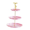 thumbnail image 3 of Soporte para cupcakes de 3 niveles, bandeja para servir frutas y snacks, multifuncional y decorativa. Oro rosa, 3 of 9