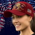 thumbnail image 5 of TOWED22 250 Anniversary USA Hat,Eagle Liberty Cross Printed Pattern,America 250th,Adjustable Baseball Cap for Men Women C, 5 of 7