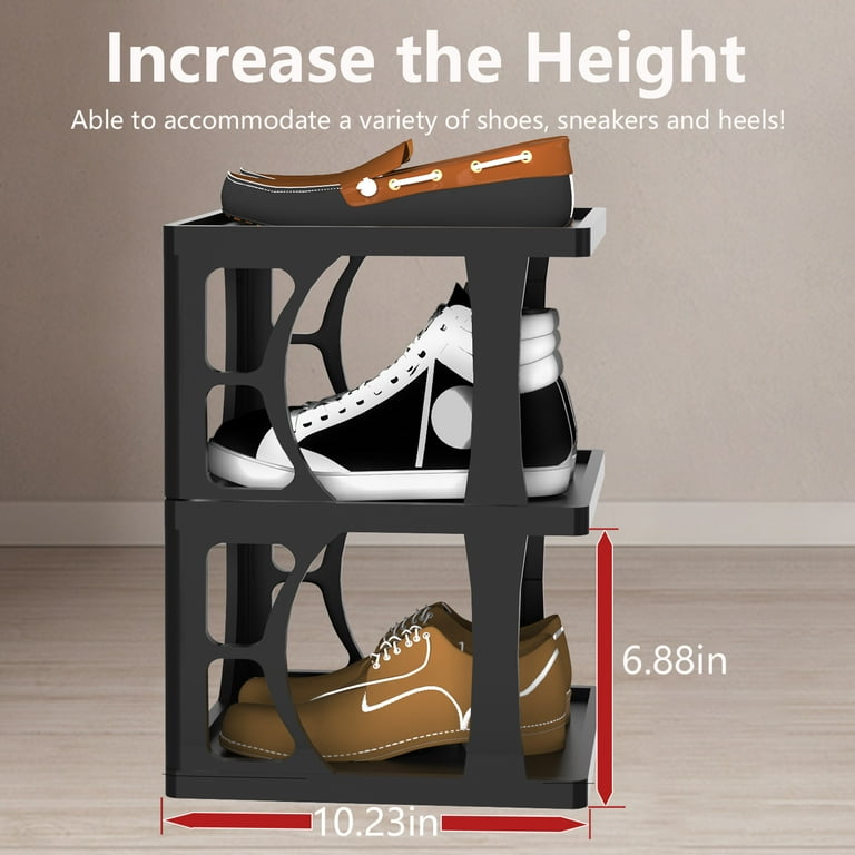 Nicewell Vertical Shoe Rack for Small Spaces 9 Tiers Narrow Shoe Shelf Closet Organizers and Storage Sturdy Space Saving Tall Shoe Rack for