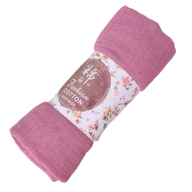 Foulard en Coton Uni pour Femmes Châle Respirant Couvre-Chef d'Extérieur