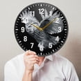thumbnail image 6 of Yayeee Wall Clock Battery Operated 9.5" Silent Quartz Non-Ticking for Living Room Decor, Owl, 6 of 8