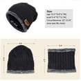 thumbnail image 4 of MORTTIC Unisex Warm Thick Knit Hat, Scarf & Glove Set, Black, 3 Pack, 4 of 9