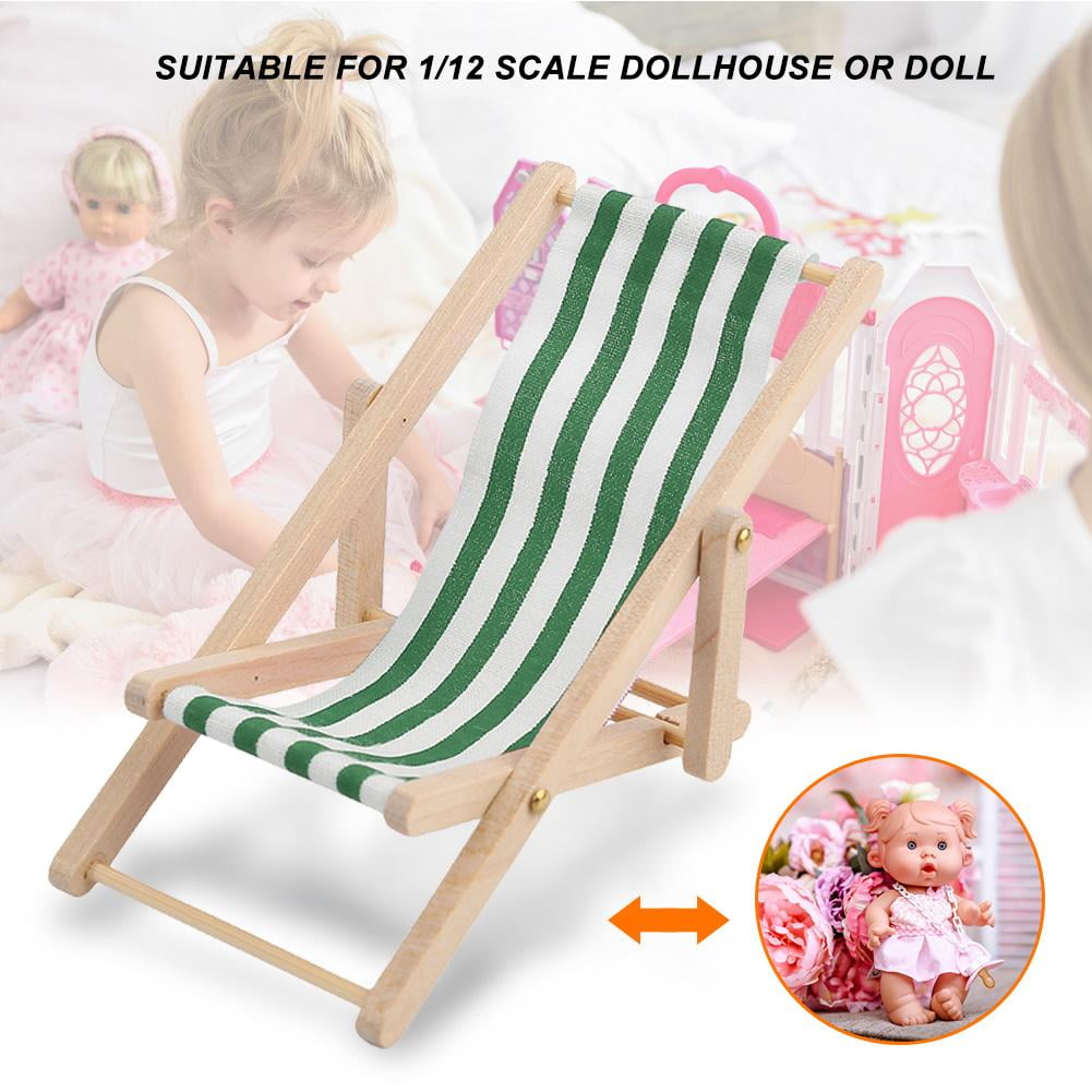 1 X Fashion Beach Chairs for Dollhouse Furniture Double Chair Kids FJ 