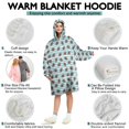 thumbnail image 5 of Wearable Blanket Hoodie,Football Stripe Blue Pattern Oversized Sherpa Blanket Hoodie with Super Pockets,Super Warm Fuzzy Pullover for Women & Men, 5 of 5