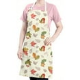 thumbnail image 5 of Autumn Fall Leaves Pattern Apron-Garden Aprons for Women with Pockets-Cotton Linen Waterproof Kitchen Cooking Gardening Aprons Adjustable for Kitchen,Cooking,BBQ and Salon 33"x27", 5 of 7