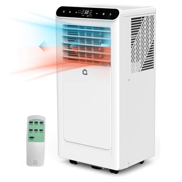 Twister.CK 10000 BTU Portable Air Conditioner with Heater, Indoor Floor AC Unit for Bedroom, for Room up to 450 Sq.ft, White