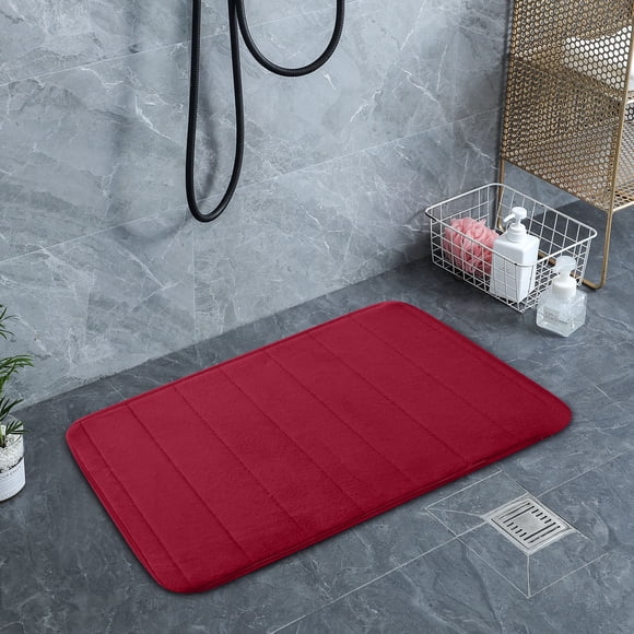 pstuiky Alfombra de terciopelo grueso para cocina y baño, color liso, 2 unidades