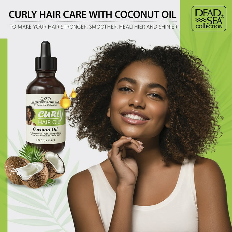 Dead Sea Collection Essential Hair Oil Treatment For Curly Hair With Coconut Oil Nourishing Hair Oil for Split Ends Hydrating Hair Oil for Frizzy Hair 4 Fl. Oz. Walmart