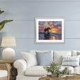 thumbnail image 2 of Sunset Surf Elephant Gray Framed Print Under Glass, design by Ziwei Li, 2 of 10