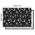 thumbnail image 6 of Black Gothic Moon Card Moth Pattern Summer Placemats Table Placemats Set Of 4-Linen Kitchen Washable Placemats Table Mats 11.8"x17.7" Non-Slip Heat Resistant, 6 of 6