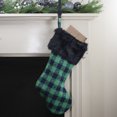 thumbnail image 2 of Northlight 20" Green and Black Plaid Christmas Stocking, 2 of 4