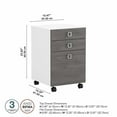 thumbnail image 3 of Pemberly Row 3 Drawer Mobile File Cabinet in Pure White & Gray - Engineered Wood, 3 of 12