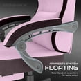 thumbnail image 6 of Dowinx Gaming Chair, Fabric Gaming Chairs for Adults with Pocket Spring Cushions and Lumbar Support, Ergonomic Massage Computer Chair with Footrest for Big and Tall, Pink, 6 of 16