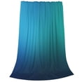 thumbnail image 2 of Fuzoiu Blue to turquoise Print Ultra-Soft Micro Fleece Blanket,All Seasons Flannel Throw, Lightweight Blanket for Bed, Sofa, Couch, Movie Night, Camping, and Travel-80"x60", 2 of 7