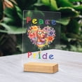 thumbnail image 2 of Peace Love Pride Vizsla with Rainbow Sunglasses LGBT LGBTQ+ Acrylic Plaque Sign Ashwood Base Vizslas Dog Lover Gifts Idea Home Desk Decor - 01004, 2 of 5