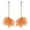 Orange, variant on Grandest Birch 1Pair Drop Earrings Flower Petals Pendant Ear Decoration Alloy Women Long Dangle Earrings for Birthday Party Resin,
