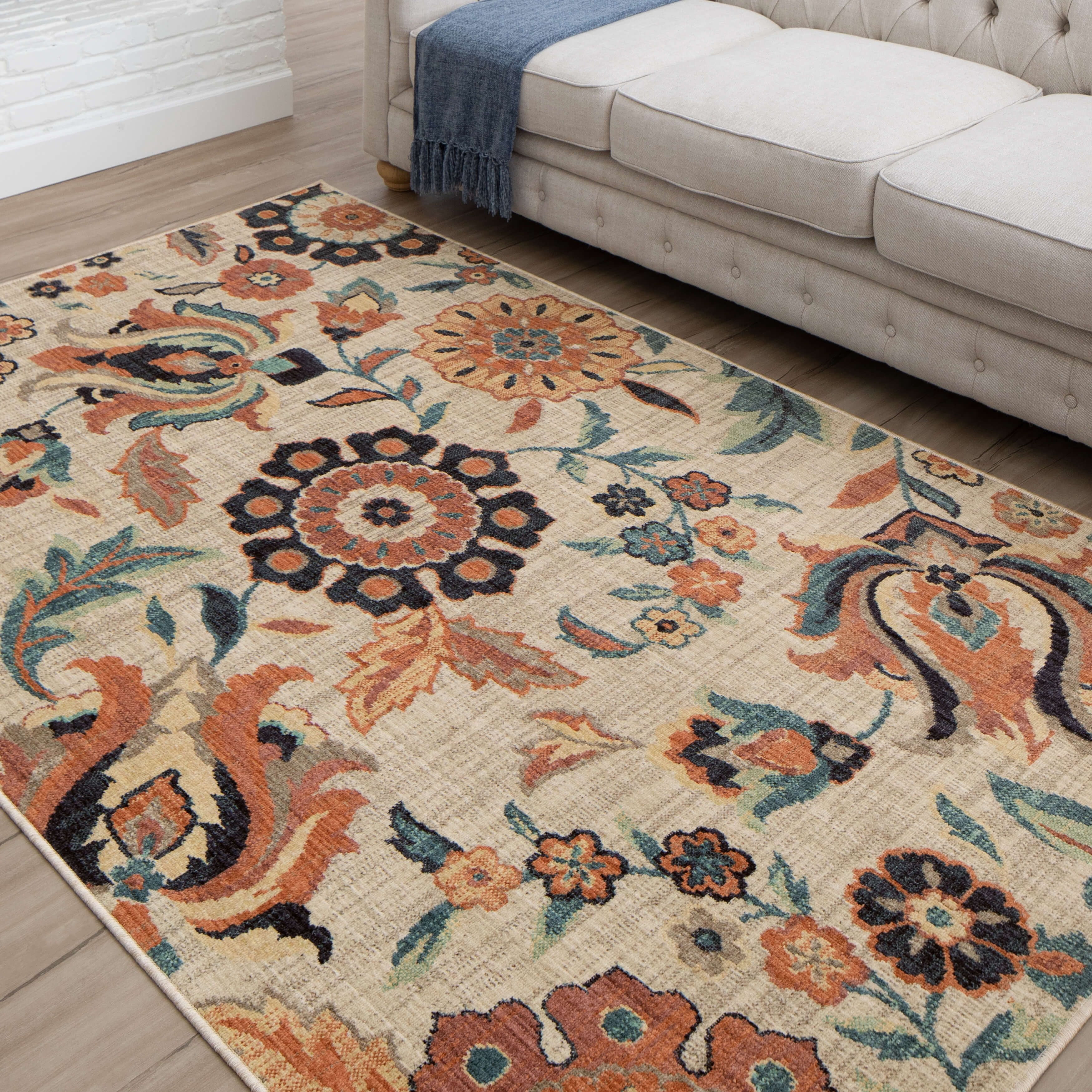 Mohawk Home Floweret Woven Polyester Indooor Area Rug, Multi, 9' x 12'