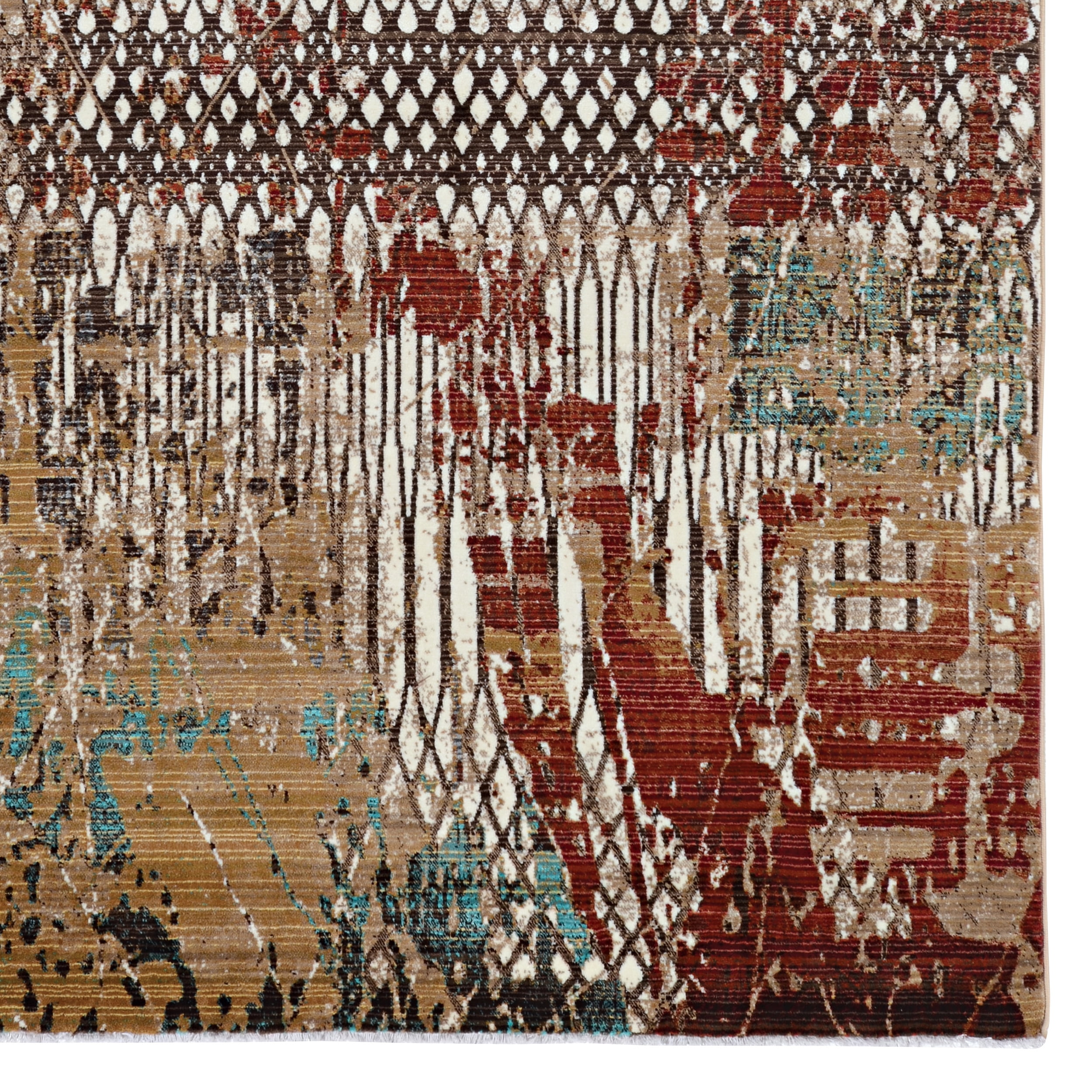 Illusions Beige 8x11 Area Rug Transitional Polypropylene Decorative Art Design
