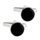 thumbnail image 5 of Gemelos clásicos de 2 uds, gemelos para camisa de negocios, gemelos, regalos para novio, joyería, gemelos negros para hombre para aniversario, 5 of 9