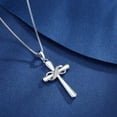 thumbnail image 5 of Infinity Cross Necklace for Women 925 Sterling Silver Danity Cross Pendant Necklace Christian Jewelry Baptism Gift 18''+2'' Chain, 5 of 5