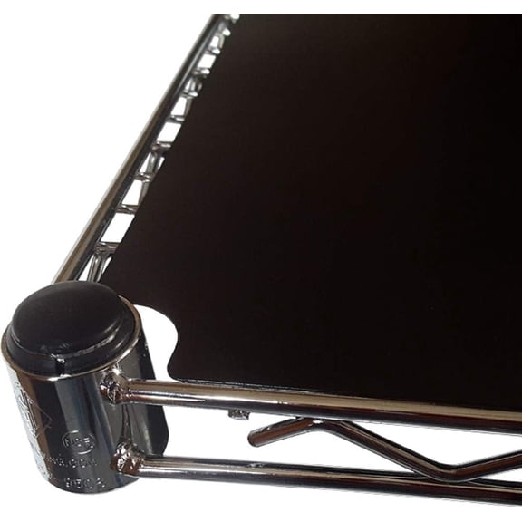 Shelving Inc. 14" d x 36" w Poly Wire Shelf Liners, Black, 4 Count