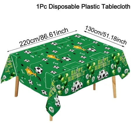 Soccer Tablecloth Sport Birthday Table Cover Football Birthday Decorations Plastic Sport Theme Party Decor Party Supplies