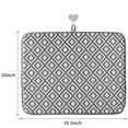 thumbnail image 4 of Dish Drying Mat for Kitchen 2 Pack, Ultra Absorbent Microfiber Dishes Drainer Mats by Subekyu,19.2 by 15.8 Inch(Rhombus), 4 of 8