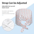 thumbnail image 3 of Yiaed Red Blue Polka Dots Print Turban Hat for Women Men Comfortable Adjustable Cleaning Working Cap with Sweatband, 3 of 4