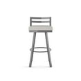 thumbnail image 2 of Amisco Derek 26 In. Swivel Counter Stool - Light Grey Polyurethane / Metallic Grey Metal, 2 of 9