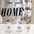 thumbnail image 6 of Home Sweet Semi Sheer Curtains Drapes for Living Room,Bedroom,French Doors Window 96 Inches Long,Wreath Botanical Farmhouse Plants Gradient Brown Rod Pocket Chiffon Curtain Voile Drapery Panel, 6 of 8