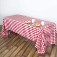 thumbnail image 2 of Summer Party Supplies Red and White Plaid Buffalo Plaid Rectangular Tablecloth, 2 of 4