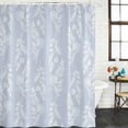thumbnail image 2 of Light Blue Botanical Shower Curtain, Waterproof Shower Curtains for Bathroom, Pastoral Elegant Spring Floral Washable Fabric Bathtub Curtain Set Bath Decor with 12 Hooks Long 72"x84", 2 of 8