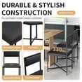 thumbnail image 4 of Harper & Bright Designs Compact Extendable Dining Table Set for 4, Modern Foldable Square Kitchen Table Set with Storage Rack and 4 PU Leather Upholstered Dining Chairs for Small Places, Black, 4 of 14