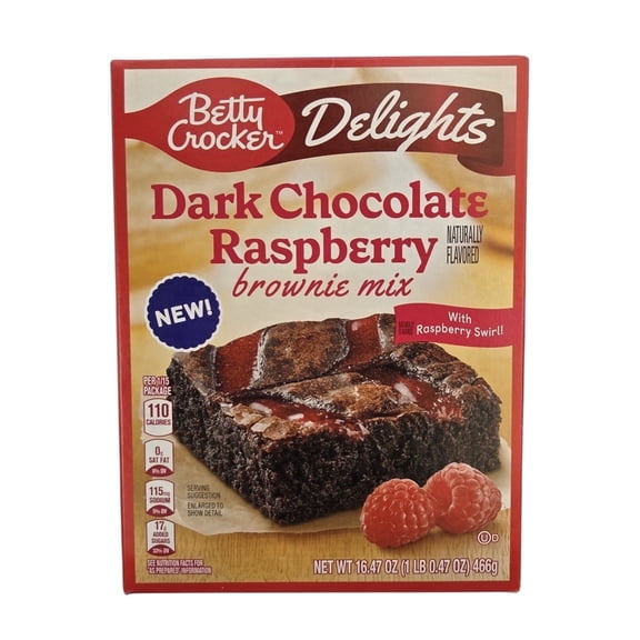 Betty Crocker Delights Dark Chocolate Raspberry Brownie Mix, 16.47 oz