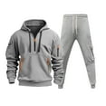 thumbnail image 3 of Mens 2 Piece Jacquard Sweatsuit Outfits Full Zip Sports Jogging Suits Sets Athletic Running Sweatsuits with Zip Pockets Sport Jogger Sweat Suits, 3 of 5