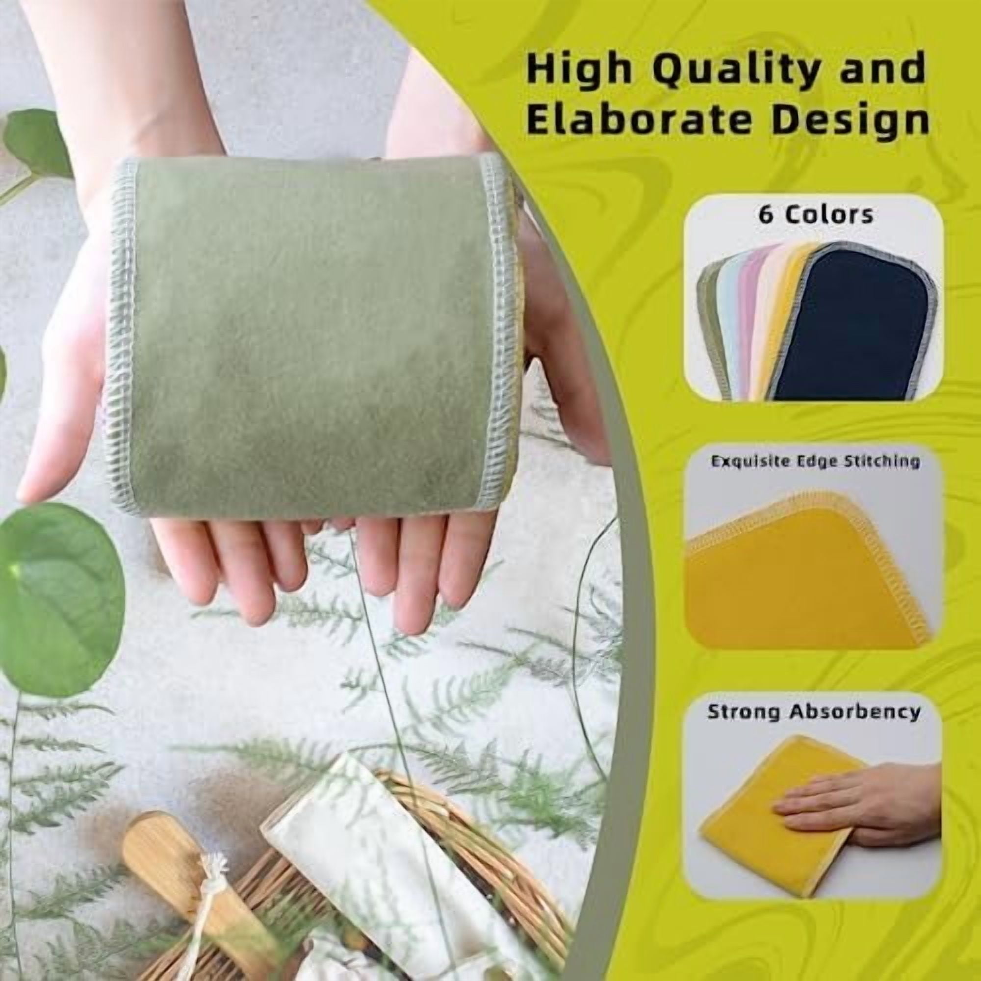 Simnice Reusable Toilet Paper Cloth — 60 Pack Reusable Toilet Paper Washable Roll，Cotton Flannel Bidet Towels Wipes Absorbent