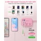 thumbnail image 2 of Power Strip Beeiker 6 USB (3 USB C) con 3 salidas, cable rosa de 5 pies, 2 of 8