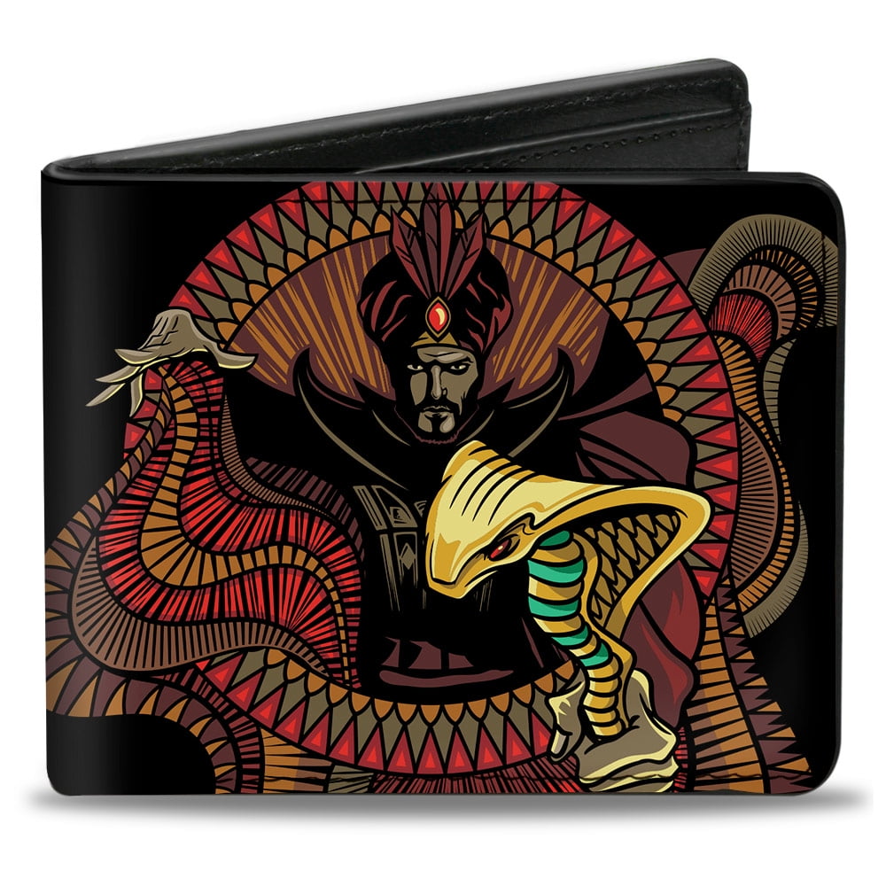 BuckleDown Wallet Bifold PU Aladdin 2019 Jafar Snake Staff Dark and