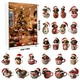 thumbnail image 2 of kladzum Advent Calendar 2025 Christmas Countdown Calendar, Cute Small Dog Acrylic Decoration Holiday Gifts Box Advent Calendars Christmas Decorations, 2 of 5