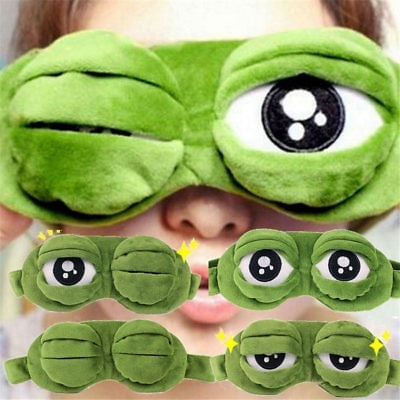 Travel Sleep Eye Mask 3D Sad Frog Padded Shade Sleeping 