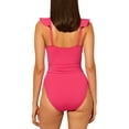 thumbnail image 2 of Bleu Rod Beattie Womens Rufflicious Surplice One-Piece Style-RBRF21797 Swimsuit, 2 of 2