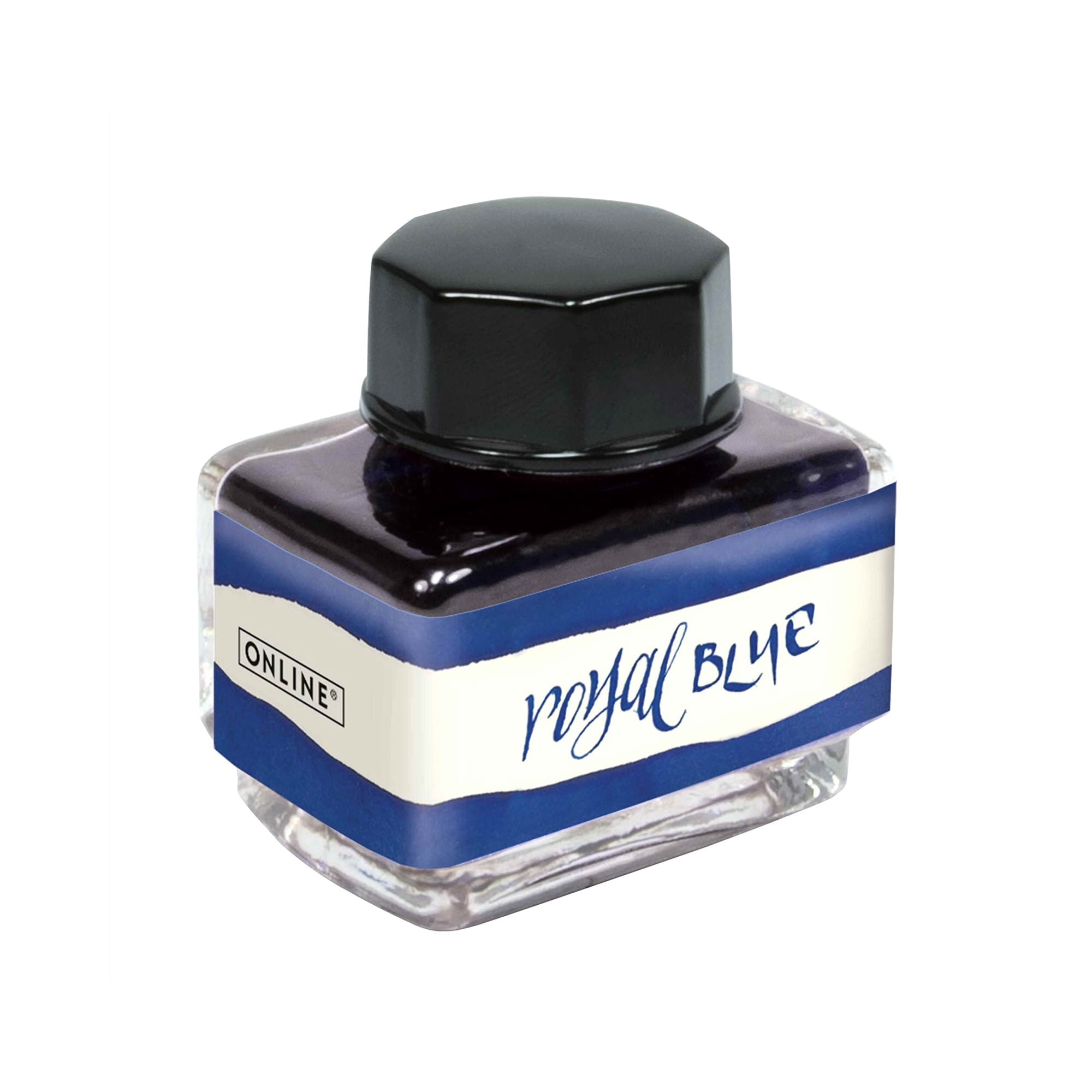 ONLINE Ink Blue Ink Bottle 15 ml Colourful Fountain Ink for Calligraphy Handlettering Writing Ink Ink Bottle for Converter Waterbased Ink