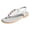 Grey, variant on Stylago Women's Flat Sandals Dressy Summer Stappy Comfortable Thong Sandal with Elastic Ankle Strap Boho Low Heel Travel Shoes Beige Size 6
