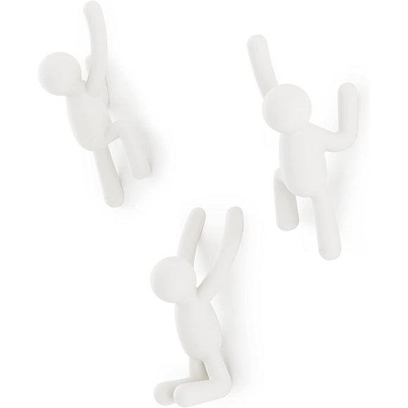 Matching Buddy hooks. Umbra Buddy Wall Hooks - Decorative Wall Mounted Coat Rack, Set of 3, White