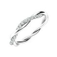thumbnail image 2 of 0.75 Carat Moissanite Diamond E Color VS1 Clarity Brilliant Cut 925 Sterling Silver Infinity Micro Pave  Stackable Band Ring, 2 of 3
