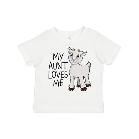 

Inktastic My Aunt Loves Me- Cute Goat Gift Toddler Boy or Toddler Girl T-Shirt