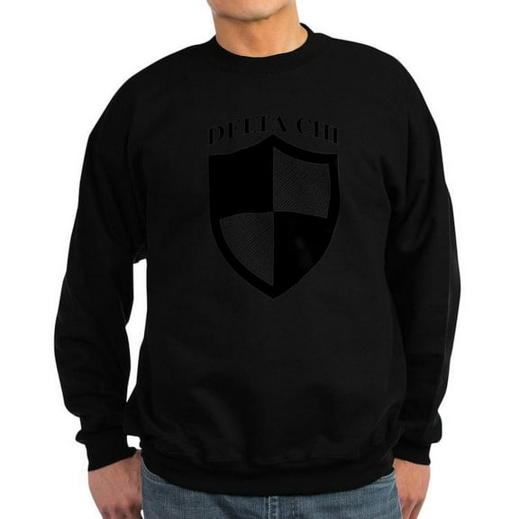 CafePress - Delta Chi Black Icon Sweatshirt - Classic Crew Neck Sweatshirt