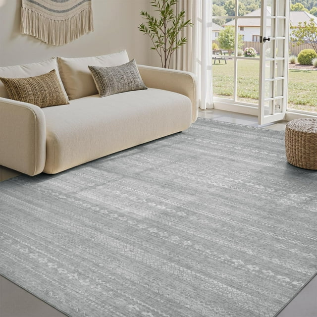 Boho Area Rug x Carpet Rugs for Living Room Bedroom MoroccanMachine Washable Rugs for Bedroom Dining Room Living Room Rug Neutral Taupe