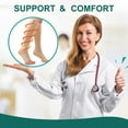 thumbnail image 4 of 2 Pairs Open Toe Zipper Copper Compression Socks for Women & Men Circulation 15-20 mmHg is Best Support for Athletic Running Cycling, Nursing, Travel, 4 of 6