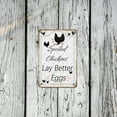 thumbnail image 3 of NOETE Chicken Coop Metal Tin Signs 8x12 Inch Funny Farmhouse Metal Sign "Spoiled Chickens Lay Better Eggs" Rustic Chicken Coop Signs for Outdoor, Home, Wall Decor, 3 of 8